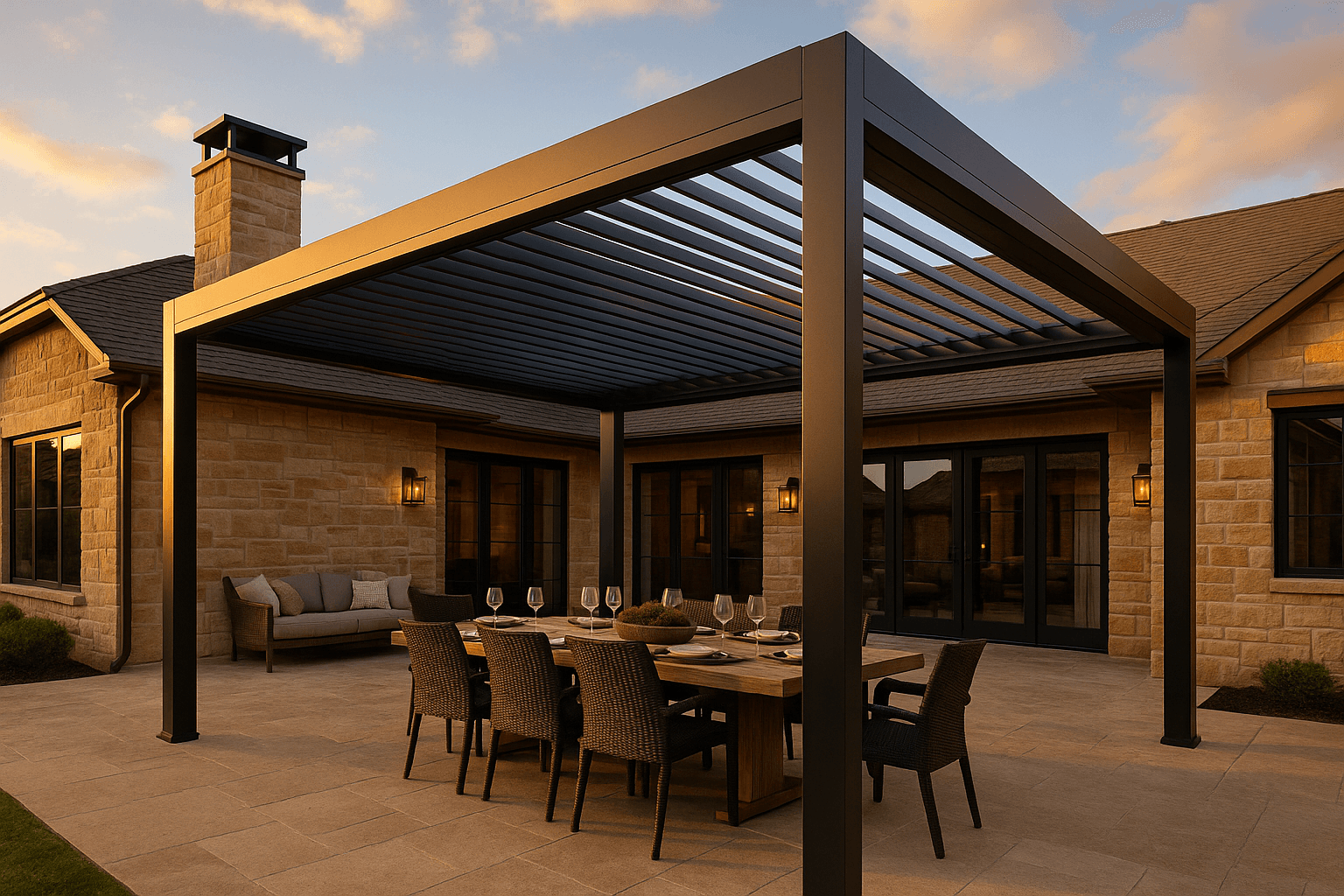 Luxcov luxury aluminum pergola outdoor living space
